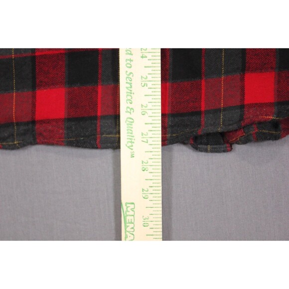 Coleman Mens Long Sleeve Button Flannel buffalo plaid Shirt Cotton Red Size XL - Picture 8 of 11